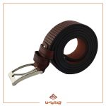 کمربند چرم طبیعی گاوی دو میل مدل حصیری