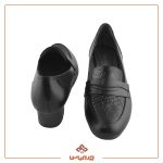 خرید کفش چرم زنانه پاشنه پهن